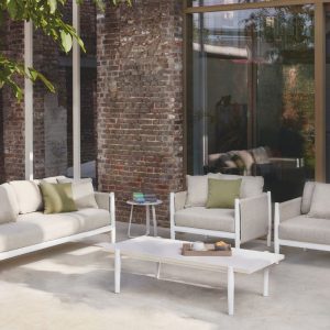 Dipano Outdoor Switch Oatmeal (Seagul) 2.5 Seater, Lounge Chair and Ceramic top Coffee Table - Danish Design Co Singapore