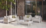 Dipano Outdoor Switch Fabric Oatmeal (Seagul) 2.5 Seater, Lounge Chair and Ceramic top Coffee Table - Danish Design Co Singapore