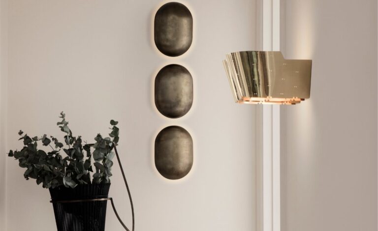 Gubi 9464 Wall Lamp Brass close up - Danish Design Co Singapore