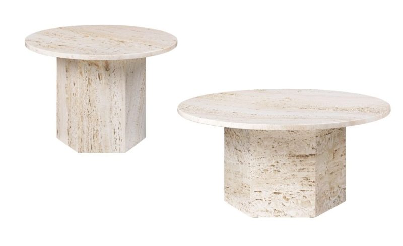 travertine coffee table set