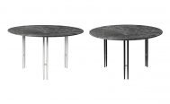 IOI Coffee Table White black Marble and Chrome Legs - Danish Design Co Singapore