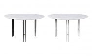 IOI Coffee Table White Carrara Marble and Chrome Legs - Danish Design Co Singapore