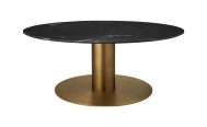 2.0 coffee table marble top and antique brass by gubi - danish design co singapore