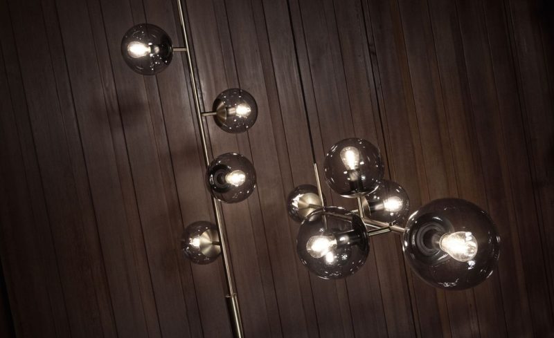 silver orb pendant light