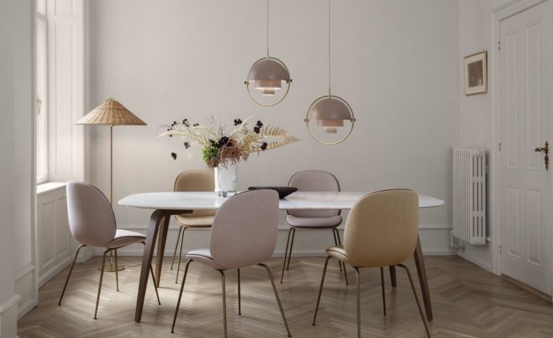 arc lamp dining table