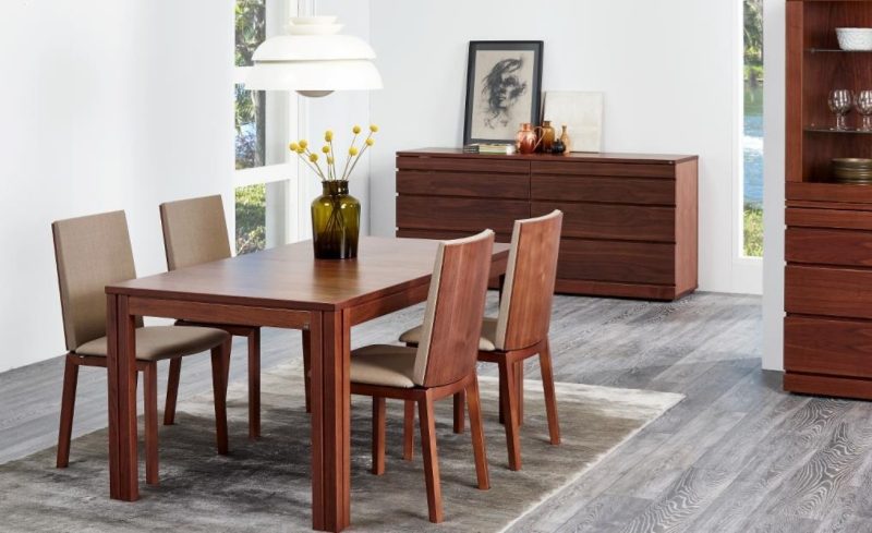 extendable dining table with drawers