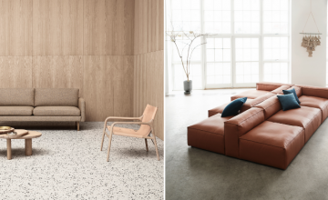 Scandinavian Designer Fabric and Leather Sofa - Danish Design Co Singapore