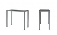 Drop Outdoor Bar Table with a Light Grey Aluminium Frame and Grey Fossil Ceramic Table Top - Danish Design Co Singapore