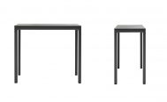 Drop Outdoor Bar Table with a Lava Grey Aluminium Frame and Grey Fossil Ceramic Table Top - Danish Design Co Singapore