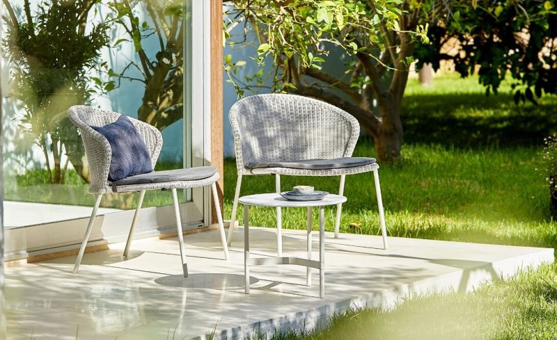 navy and white french bistro chairs