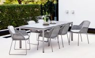 Drop Outdoor Dining Table with Light Grey Aluminium frame - Danish Design Co Signapore