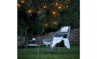 Breeze Highback Outdoor Lounge Chair in Light Grey Cane-line Weave with optional Cane-line Natte White Grey -Danish Design Co Singapore