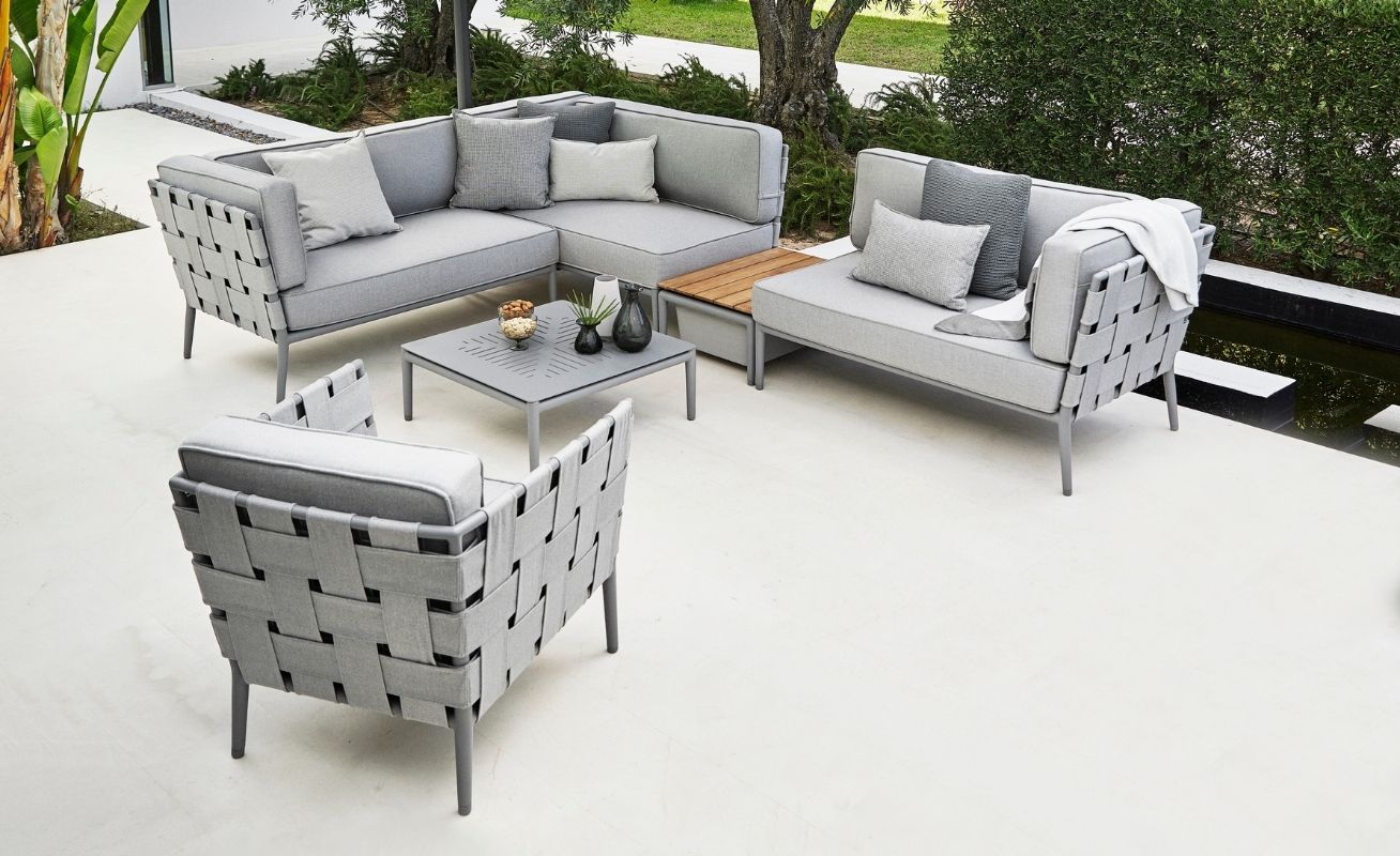 Conic Outdoor Lounge Chair and Sofa in Light Grey Danish Design Co Singapore