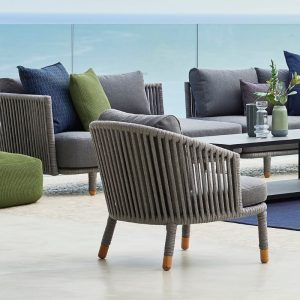 Moments Outdoor Lounge Chair with Grey Soft Rope Frame - Danish Design Co Singapore