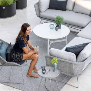Twist Outdoor Coffee Table - Circular in White - Danish Design Co Singapore