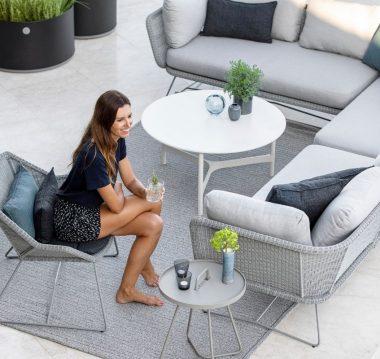 Twist Outdoor Coffee Table - Circular in White - Danish Design Co Singapore