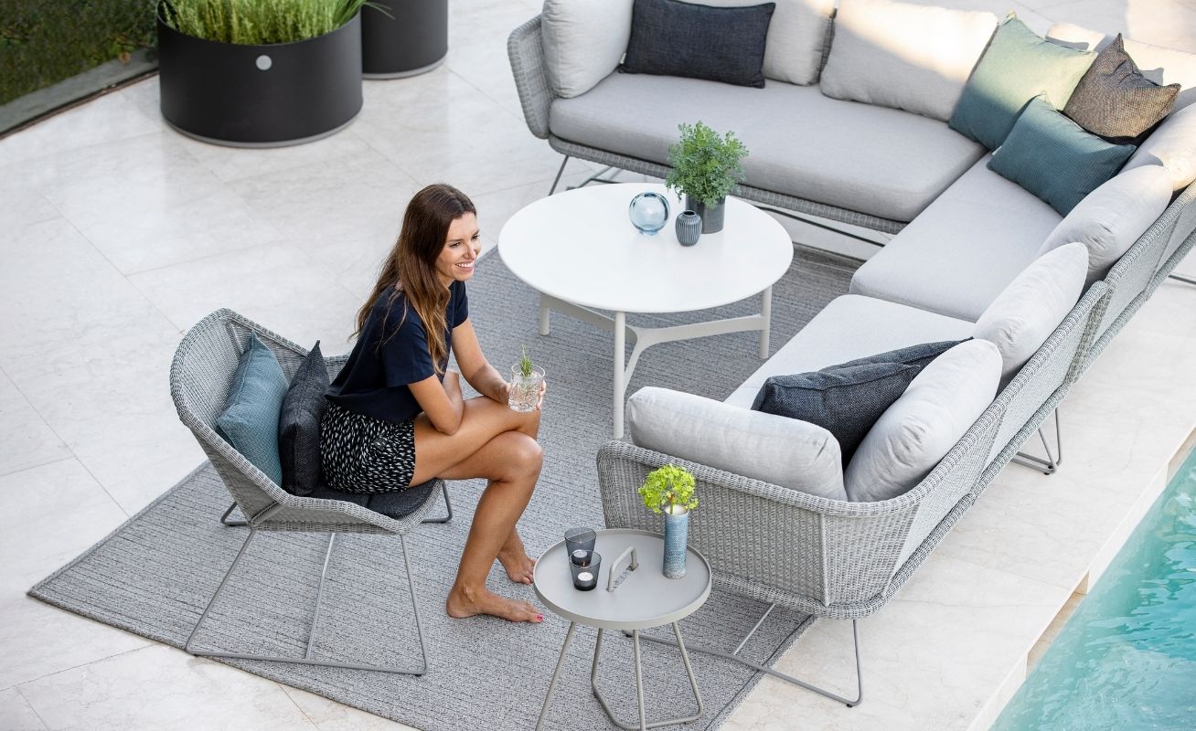 Twist Outdoor Coffee Table - Circular in White - Danish Design Co Singapore