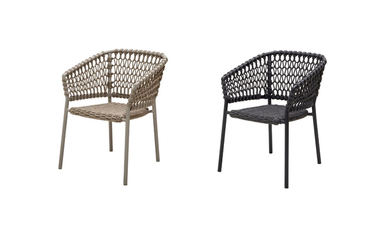 Ocean Outdoor Dining Chair in Taupe and Dark Grey Danish Design Co Singapore