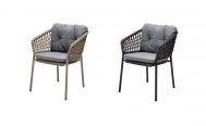 Ocean Outdoor Dining Chair with the Cane-line Natté Cushion in Grey Danish Design Co Singapore