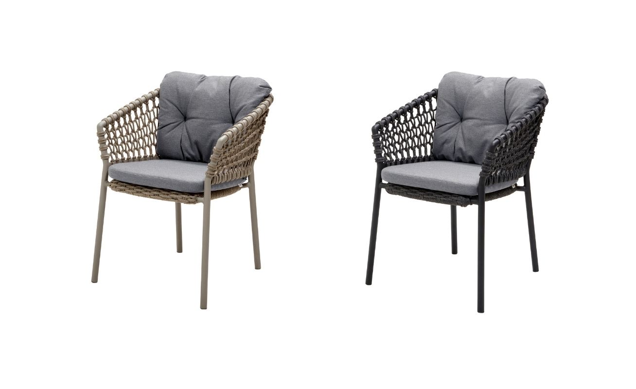 The Ocean Outdoor Dining Chair offers a unique comfort thanks to the rope detail between the aluminium frame. The Ocean Outdoor Dining Chair is perfect for Singapores climate as it has high lightfastness and Quick-dry properties.