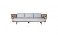Nest 3 seater outdoor sofa, Cane-line Weave Natural - Danish Design Co Singapore
