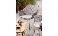 Light Grey Vibe outdoor Lounge Chair with a light grey cushion - Danish Design Co Singapore