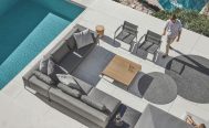 Grey Grid Outdoor Modular Sofa Units - Danish Design Co Singapore
