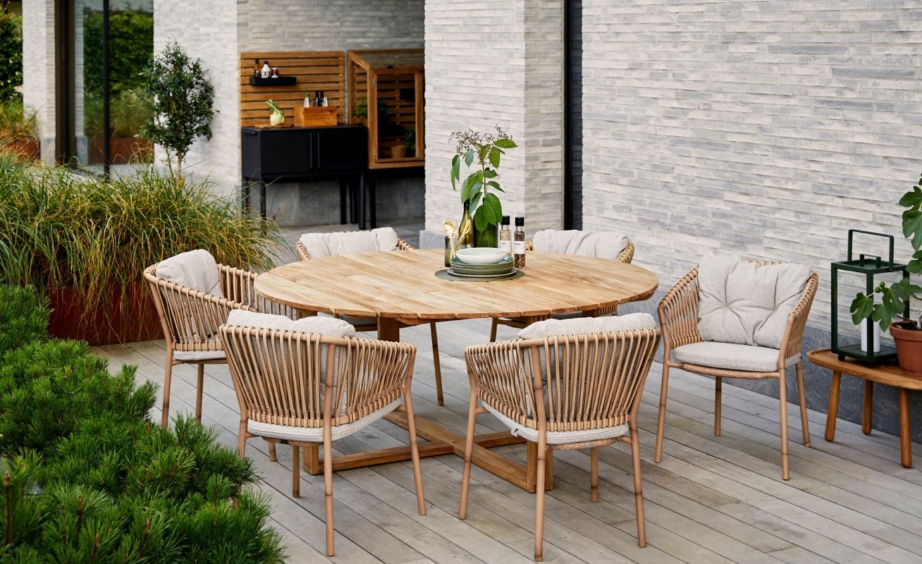 Endless Circle Teak Outdoor Dining Table Danish Design Co Singapore