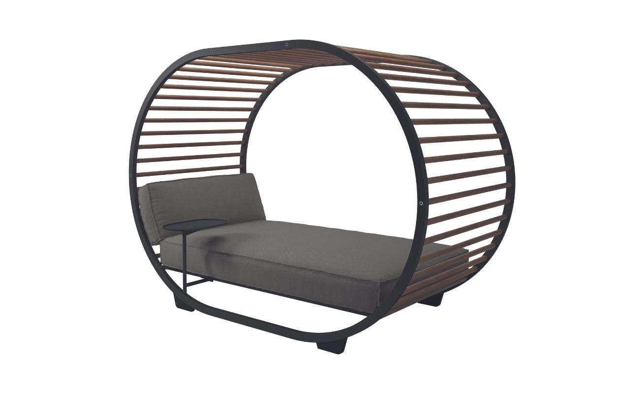 Gloster Cradle Outdoor Daybed in Meteor Frame - Danish Design Co Singapore