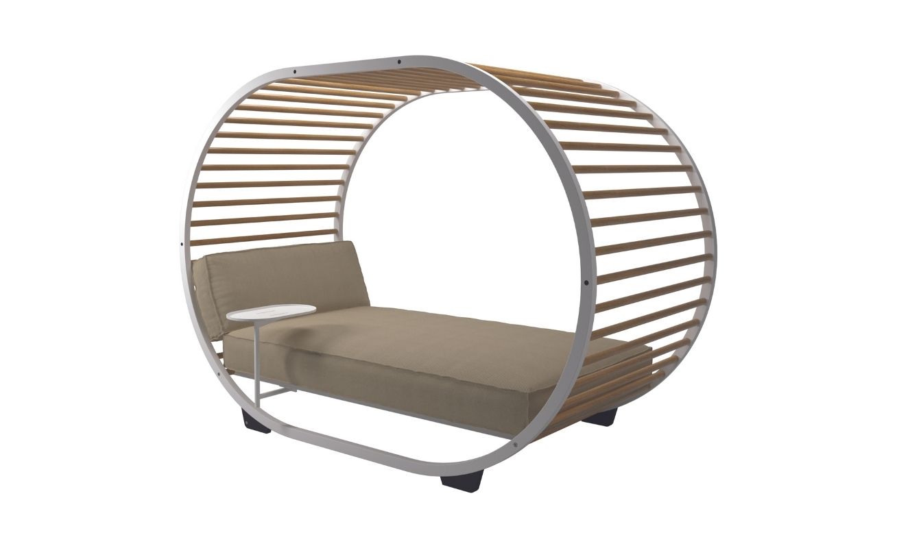 Gloster Cradle Outdoor Daybed in a White Frame - Danish Design Co Singapore