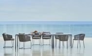 Dark Grey Moments Outdoor Dining Chair With Light Grey Cushions - Danish Design Co Singapore