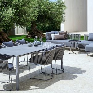 Dark Grey VibeMoments Outdoor Dining Chair With Light Grey Cushions - Danish Design Co Singapore