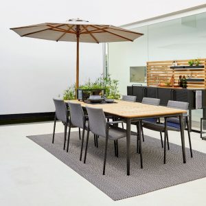Classic Parasol place next to the Core Dining Table Danish Design Co Singapore
