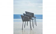 Dark Grey Moment Outdoor Dining Chair Stackable - Danish Design Co Singapore