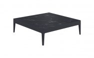 Square Grid Outdoor Coffee Table with a Nero Ceramic Table Top and Meteor Frame - Danish Design Co Singapore