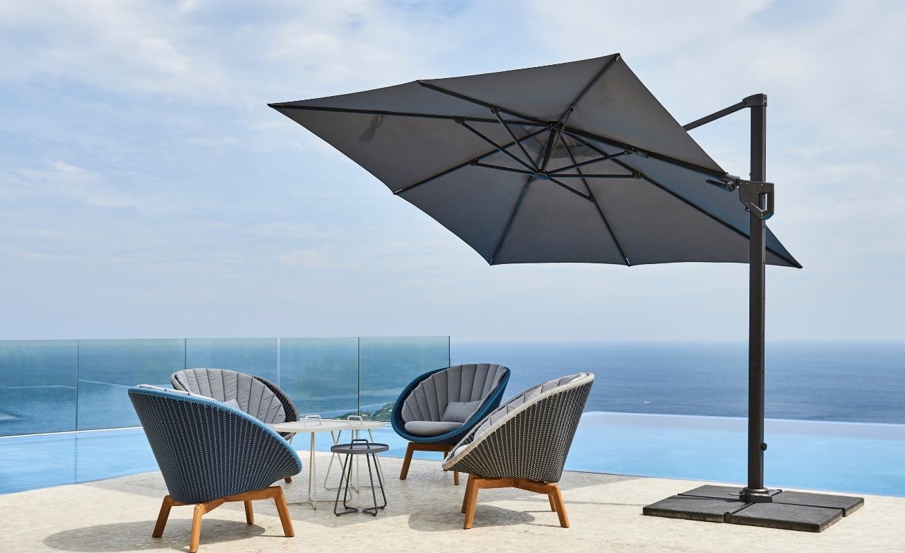 Hyde Luxe Tilt Parasol in Antracite Danish Design Co Singapore