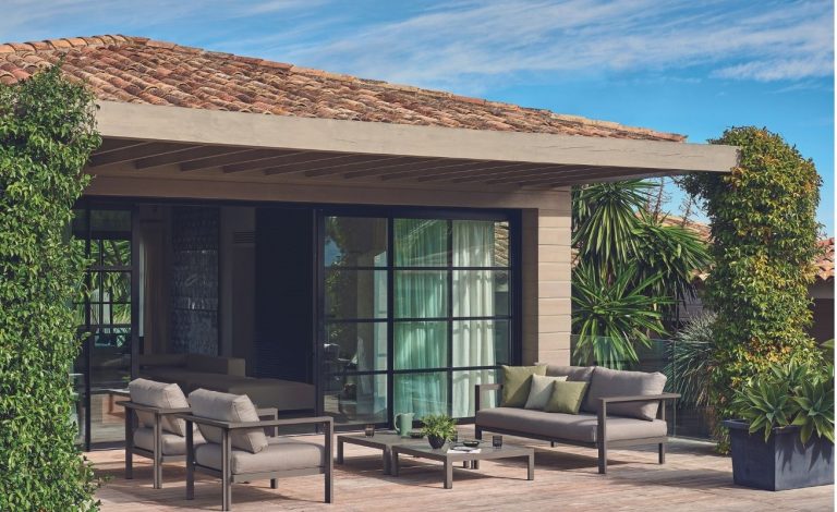 Diphano Cube Outdoor Sofa Set in Lava 3