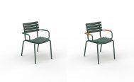Houe Reclips Outdoor Dining Chair in Green