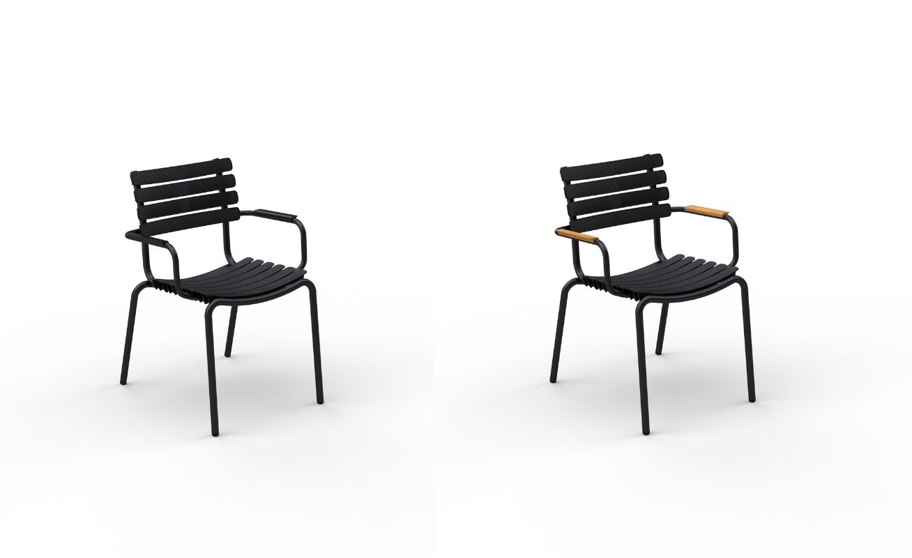 Houe Reclips Outdoor Dining Chair in Black