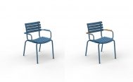 Houe Reclips Outdoor Dining Chair in Blue