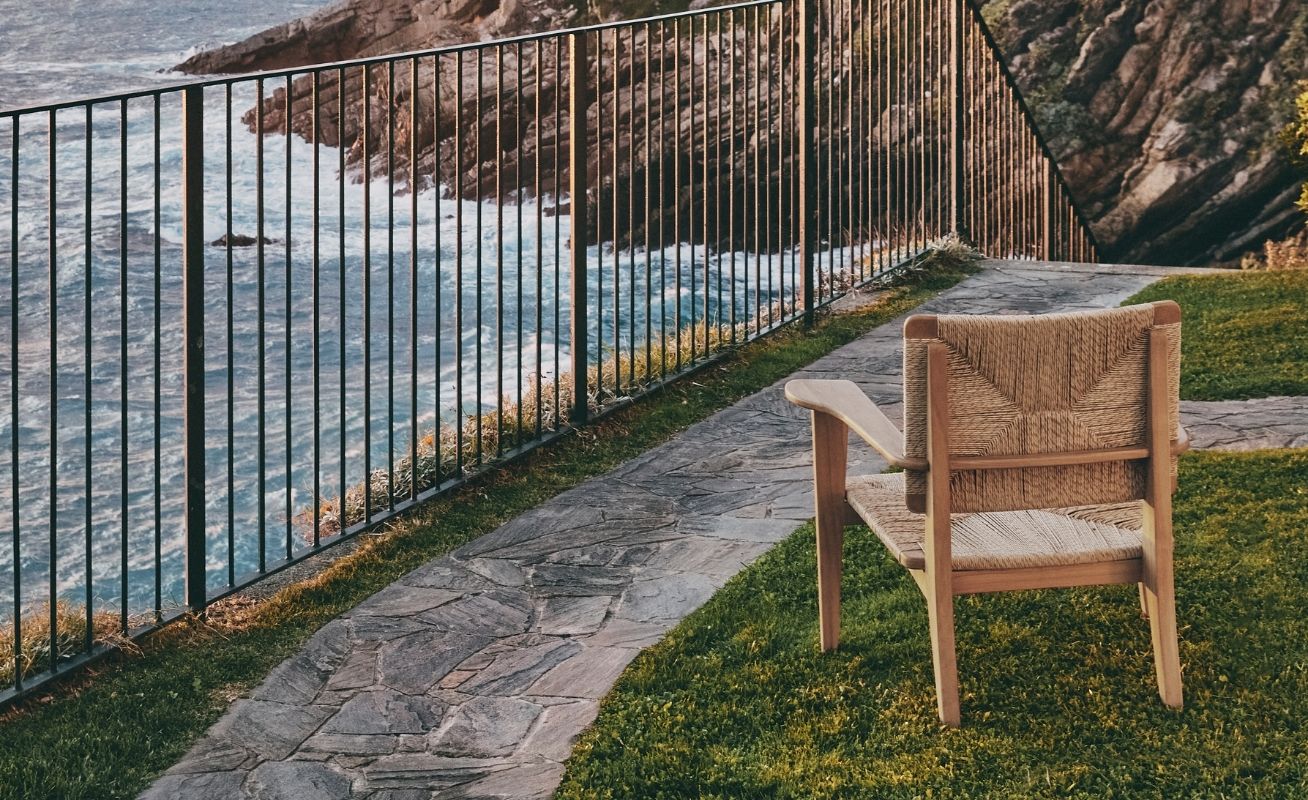 Gubi F-Chair Outdoor Lounge Chair