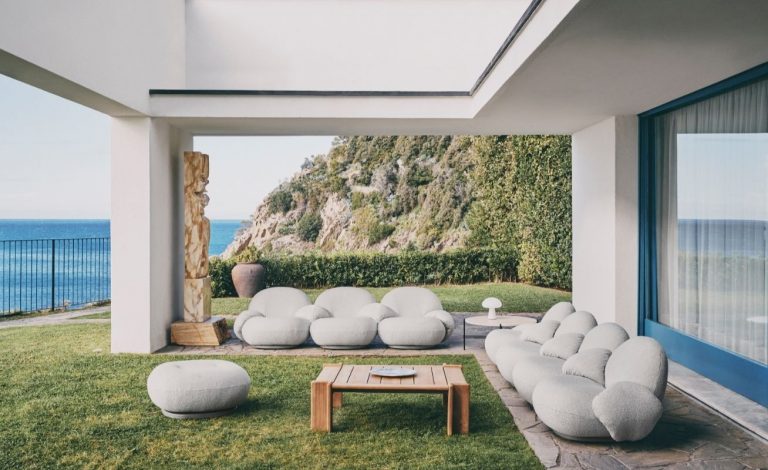 Gubi Pacha Outdoor Sofa with Armrests