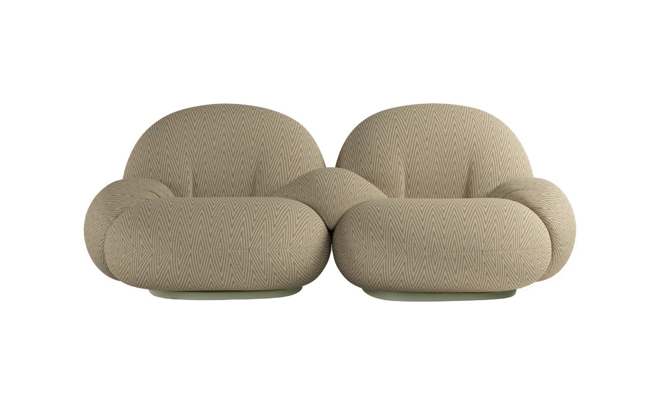 Gubi Pacha Outdoor 2 Seater Sofa with Armrests