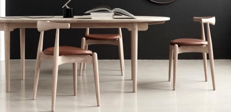 CH0002 Dining Table and CH20 Elbow Dining chair, Danish Design Co Singapore
