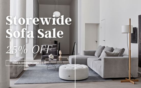 sofa sale storewide 25 off banner - danish design co singapore