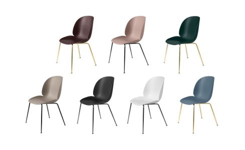 Gubi Un Upholstered Beetle Dining Chair Metal - Danish Design Co Singapore